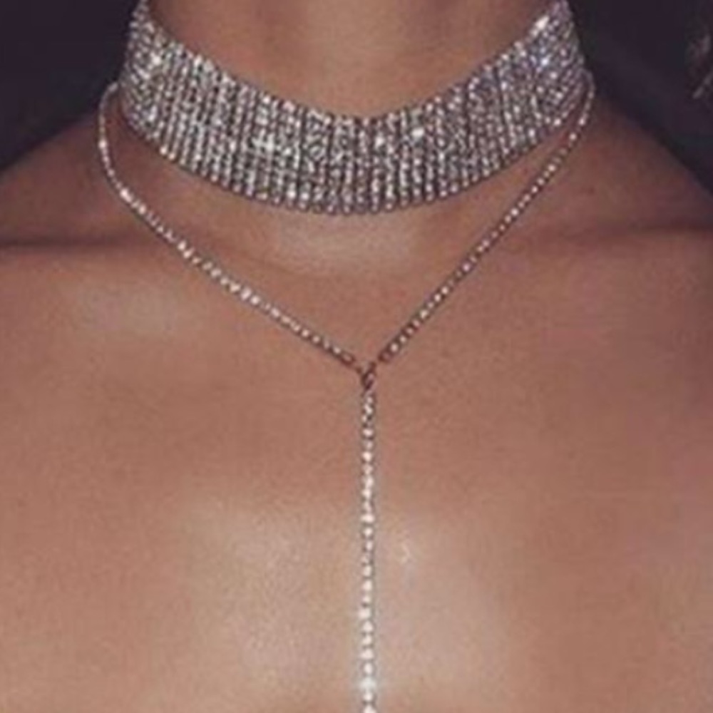Diamond chocker/necklace in gold